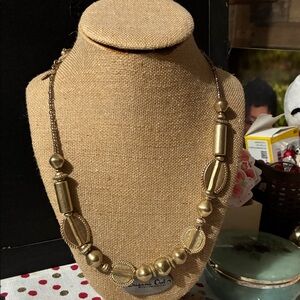 Chico's Gold Beaded Necklace
